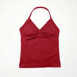 NCLAGEN Longline Strappy Top Sports Yoga Vest Women's Fitness Tank Top Gym Beautiful Open Back Bra Running Workout Halter