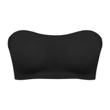 Women's Sexy Strapless Push Up Bra Removable Padded Seamless Ice Silk Top Women Invisible Beauty Back Anti-slip Off-shoulder Bra