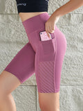 Women’s High Waist Yoga Shorts with Hip Lift & Pockets