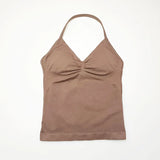 NCLAGEN Longline Strappy Top Sports Yoga Vest Women's Fitness Tank Top Gym Beautiful Open Back Bra Running Workout Halter