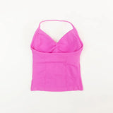 NCLAGEN Longline Strappy Top Sports Yoga Vest Women's Fitness Tank Top Gym Beautiful Open Back Bra Running Workout Halter