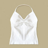 NCLAGEN Longline Strappy Top Sports Yoga Vest Women's Fitness Tank Top Gym Beautiful Open Back Bra Running Workout Halter