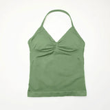 NCLAGEN Longline Strappy Top Sports Yoga Vest Women's Fitness Tank Top Gym Beautiful Open Back Bra Running Workout Halter
