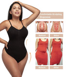 V Neck Spaghetti Strap Bodysuits Compression Body Suits Open Crotch Shapewear Slimming Body Shaper Smooth Out Bodysuit Shaper