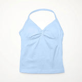 NCLAGEN Longline Strappy Top Sports Yoga Vest Women's Fitness Tank Top Gym Beautiful Open Back Bra Running Workout Halter