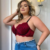High quality Plus-size Bras Are Thin Have A Beautiful Back and Are Sexy Plus-size Underwear with Steel Rims Gathers Bra Sexy