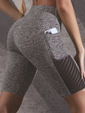 Women’s High Waist Yoga Shorts with Hip Lift & Pockets
