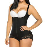 Shapewear Colombian High quality Shape jumpsuit with front zipper and Hook Double Compression belly corsets consecutive rows