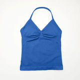 NCLAGEN Longline Strappy Top Sports Yoga Vest Women's Fitness Tank Top Gym Beautiful Open Back Bra Running Workout Halter