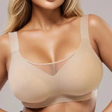 Plus Size Mesh Bralette Women's Small Chest Illusion No Side Breast No Steel Ring Comfortable Backless Underwear Innerwear