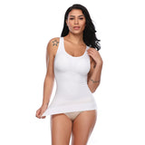 Women Shaper Slim Push Up Plus Size Bra Cami Tank Top Body Shaper Removable Shaper Underwear Slimming Vest Corset Shapewear