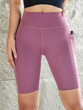 Women’s High Waist Yoga Shorts with Hip Lift & Pockets
