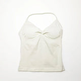 NCLAGEN Longline Strappy Top Sports Yoga Vest Women's Fitness Tank Top Gym Beautiful Open Back Bra Running Workout Halter