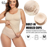 Slim Up Lift Plus Size Bra Tank Top Women Body Shaper Removable Body Shapers Underwear Slimming Corset Shapewear Sexy Shapers